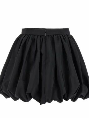The Andamane Womens Baloon Skirt Black Mini Cotton Size 40 Small